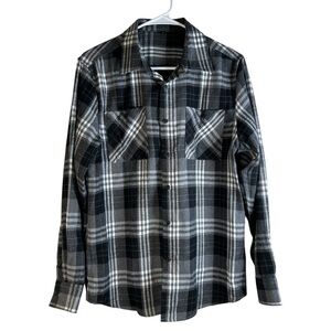 Mens Flannel Shirts Long Sleeve Regular Fit Lightweight Plaid Button Down Size S